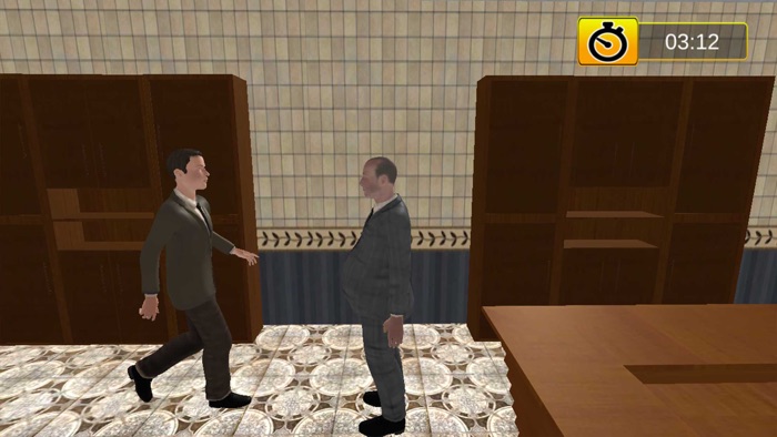 城市银行经理和出纳3D