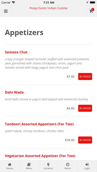 Pooja Exotic Indian Cuisine screenshot 2
