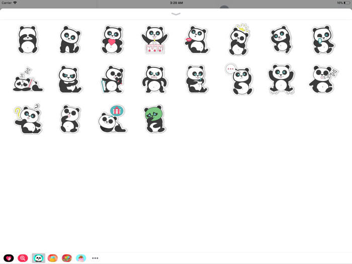 Adorable Panda Emojis Stickers