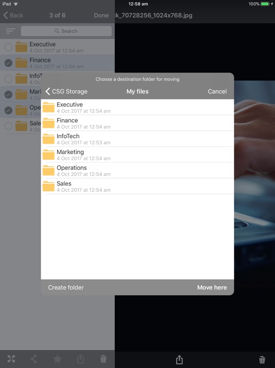 CSG Storage for iPad