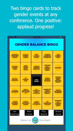 Gender Balance Bingo