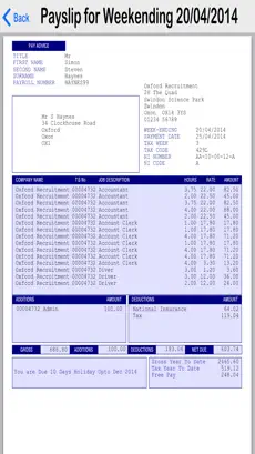 Screenshot 3 iTempaid Payslip iphone