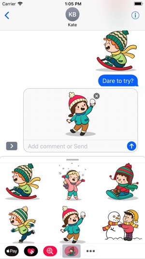 Winter Snow Game Stickers(圖2)-速報App