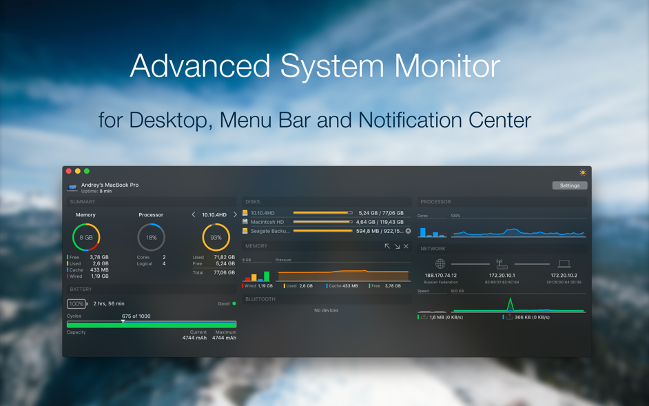 iStatistica 4.4.1  Advanced system monitor
