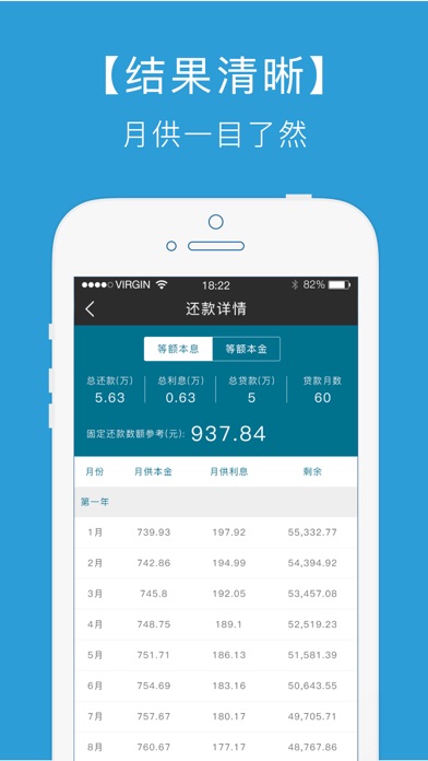房贷计算器-分期还款计算 screenshot 2