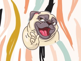 Now you can react to your friend's conversations with your favourite Pug Power Stickers
