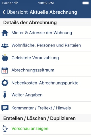 Nebenkosten App screenshot 2