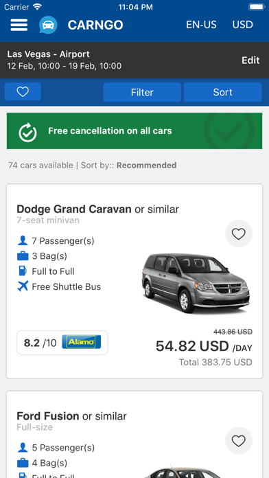 Car Rental Carngo car hire App screenshot 3