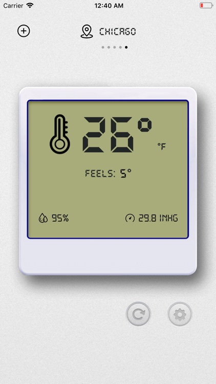 Real-time Thermometer App