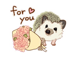 It is a sticker of kawaii hedgehogs