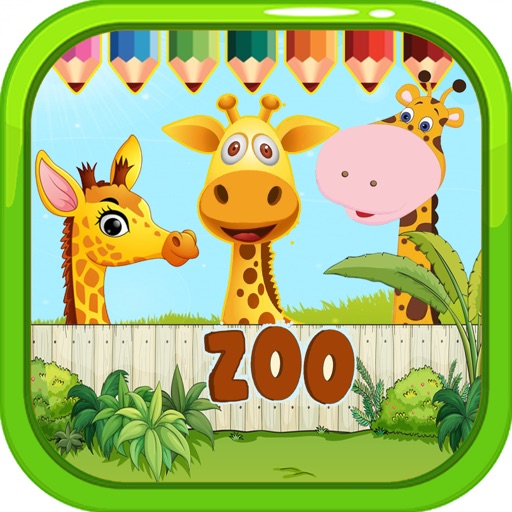 Magic Coloring Book Giraffe Zoo Game icon