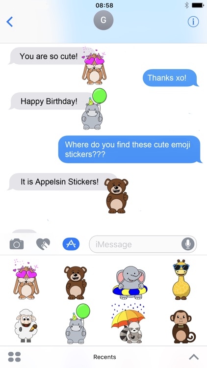 Appelsin Stickers - Animals Emoji - Animated
