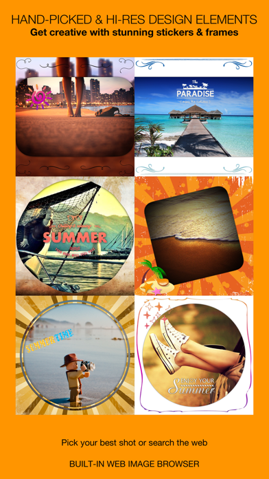 How to cancel & delete Summer Pic – Beach, sea, sun overlay stickers from iphone & ipad 1