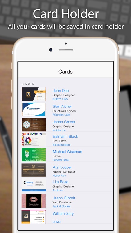 Business Card Scanner, Reader