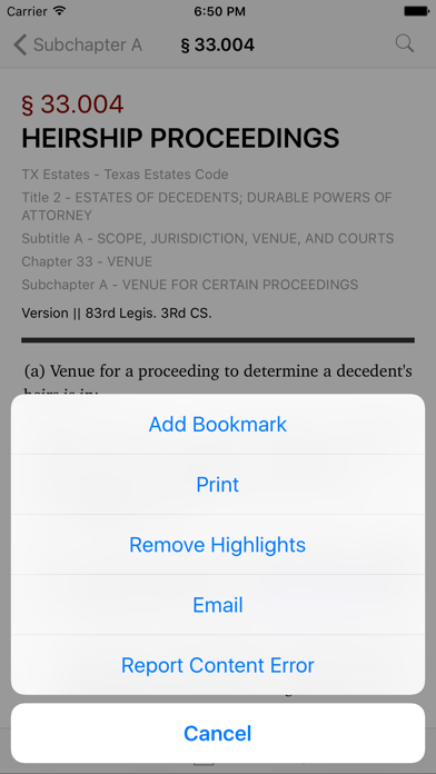 How to cancel & delete Texas Estates Code (LawStack Series) from iphone & ipad 3