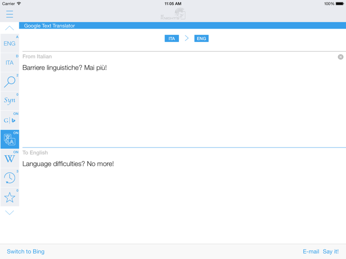 Dictionary Italian English