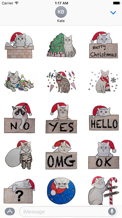 Cute Christmas Cat Sticker