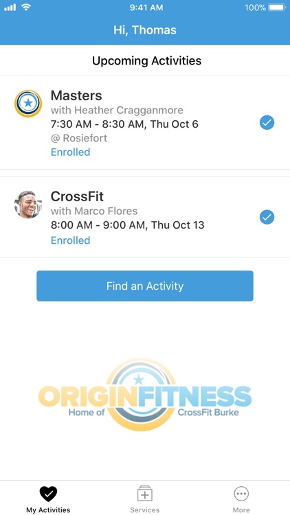 Origin Fitness App