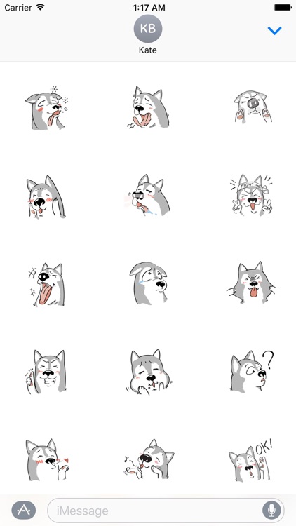 A Funny Husky Dog Stickers