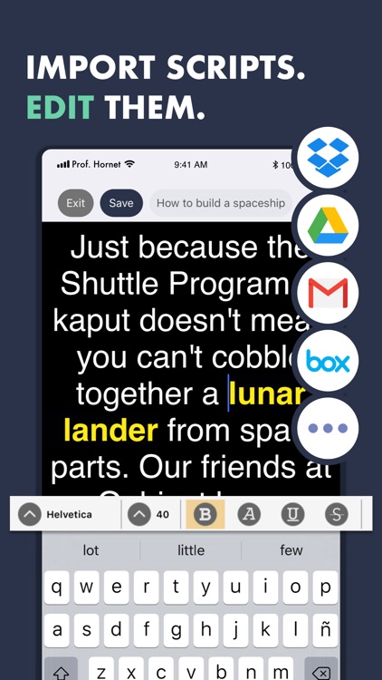 Prof. Hornet Easy Teleprompter
