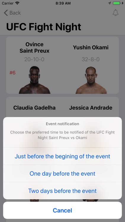 MMA Calendar