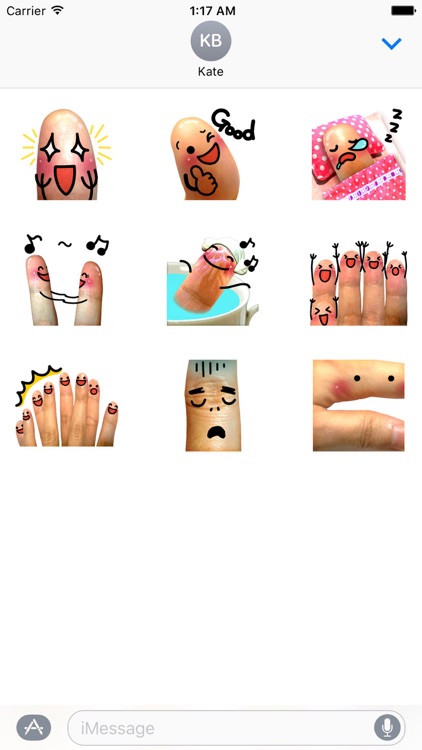 Animated Funny Fingers Sticker