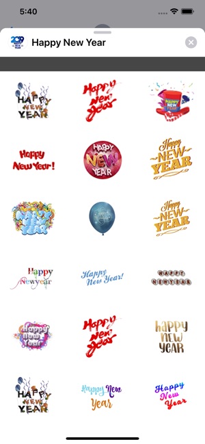 Stickers Happy New Year 2019