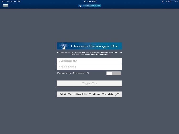 Haven Savings Biz for iPad