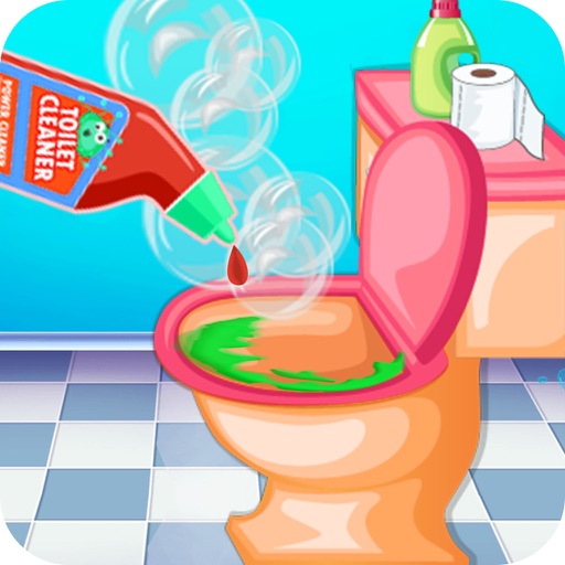Bathroom Cleaning - Pick up trash and help wash iOS App