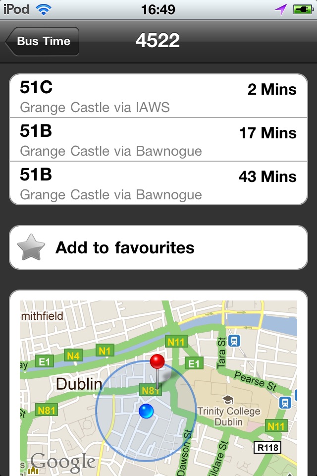 Bus Time Dublin screenshot 2