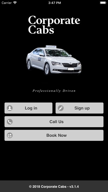 Corporate Cabs eBookings App