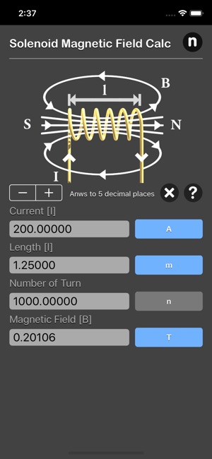 Solenoid Magnetic Field Calc(圖4)-速報App