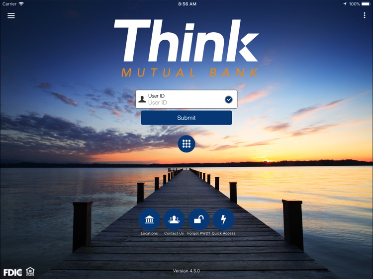 Think Mutual Bank App for iPad