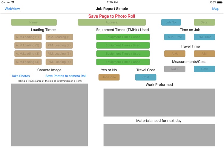 Job Report Simple App