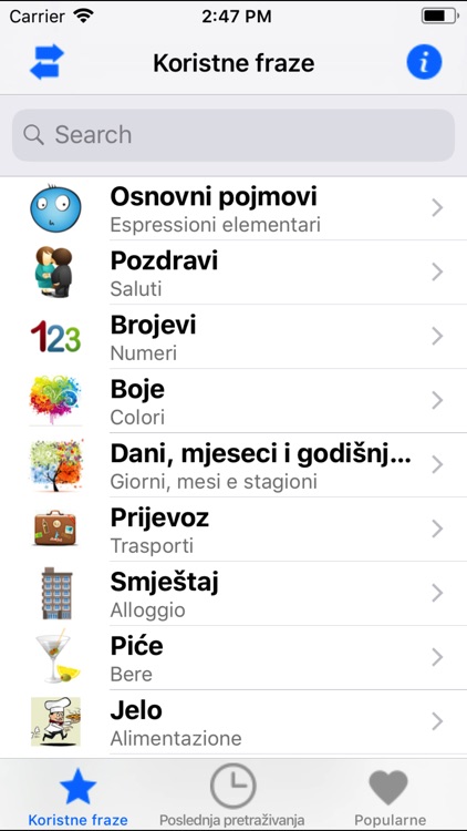 Frasi utili italiano-croato screenshot-3