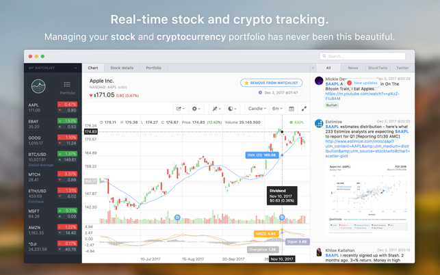 ‎Stockfolio - Stocks Portfolio Screenshot