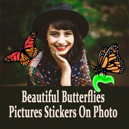 Beautiful Butterflies Pictures Stickers On Photo