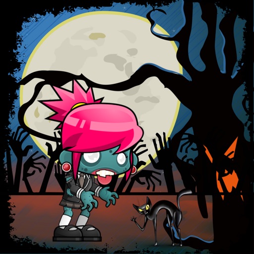 Cute zombie girl adventure icon