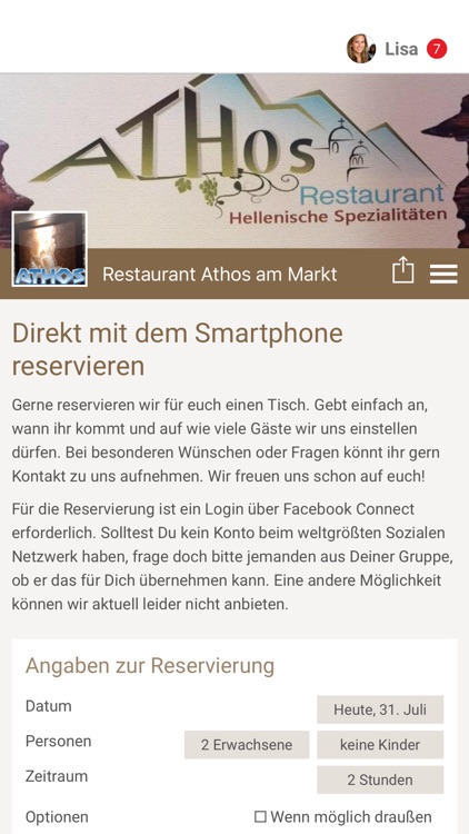 Restaurant Athos am Markt