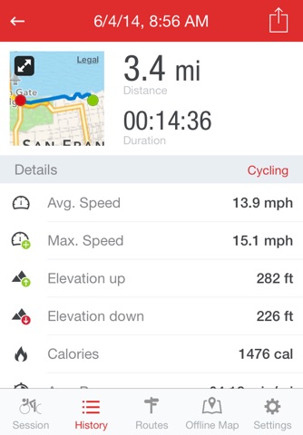 Runtastic Road Bike GPS PRO screenshot 2