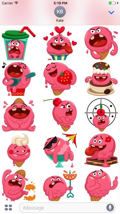 Ice-Cream Emoji Sticker
