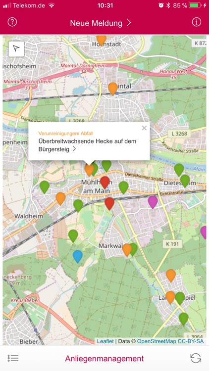 Mängelmelder Mühlheim am Main