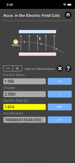 Acce. in Electric Field Calc(圖6)-速報App