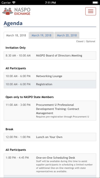 NASPO Exchange 2018 screenshot 4