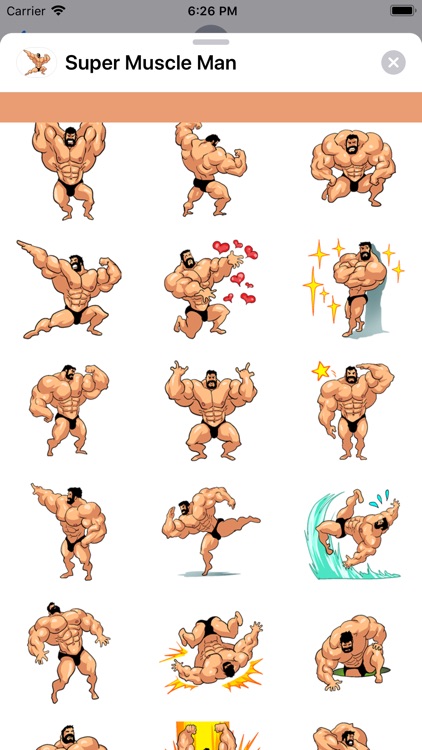 Super Muscle Man Stickers