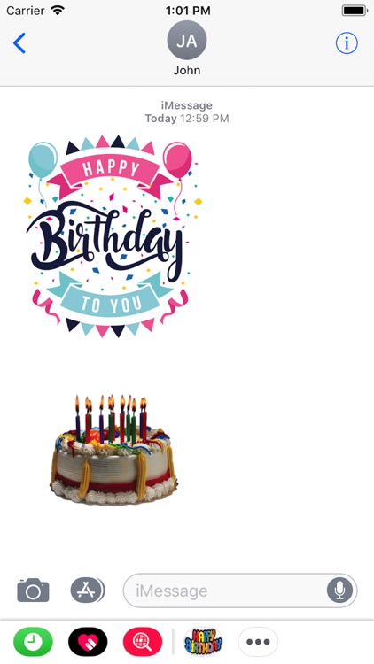 Happy Birthday Stickers 2018