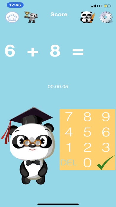Panda Math Flash Card screenshot 2