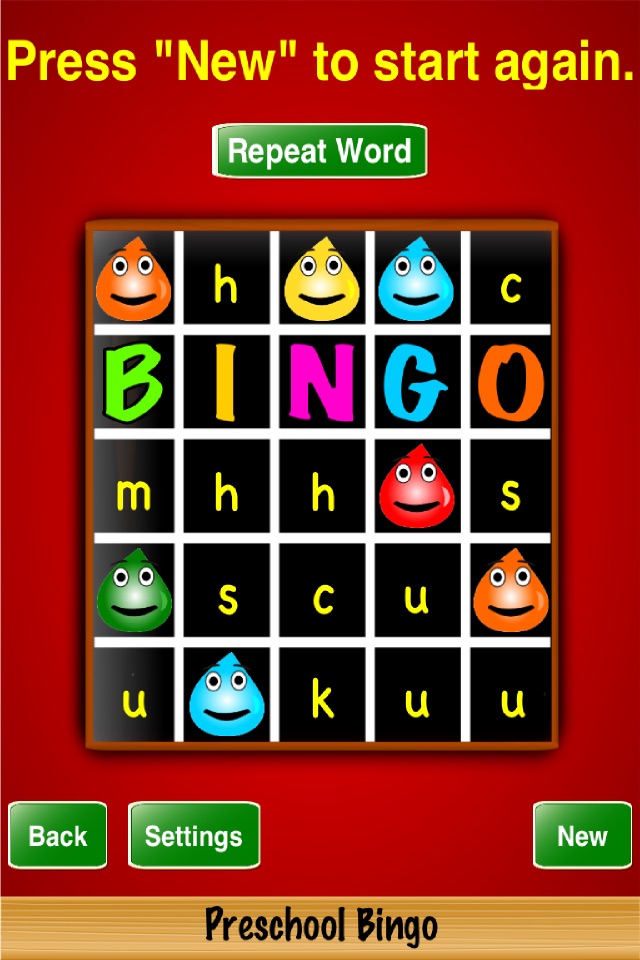 Preschool Bingo screenshot 2