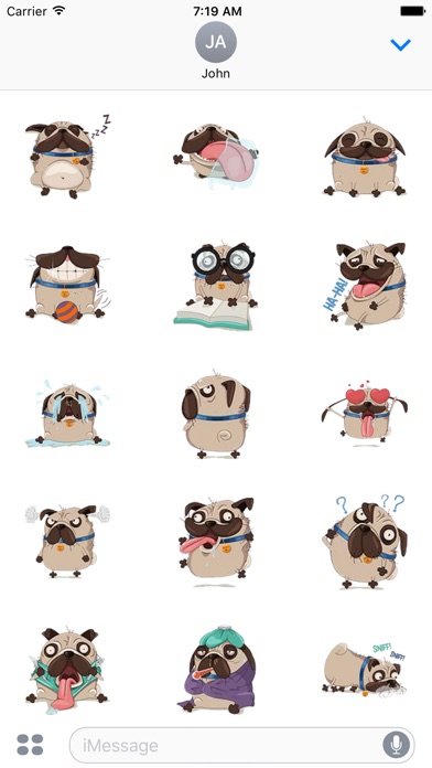 Pugs Expression Stickers screenshot 3
