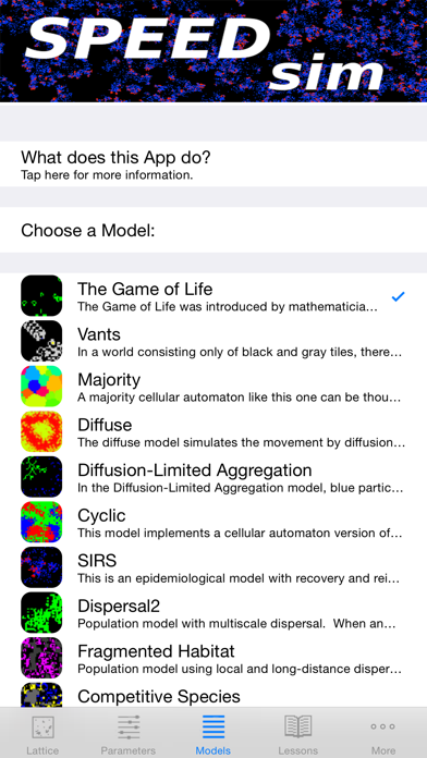 How to cancel & delete SPEEDSim: Spatial Population Dynamics Simulator from iphone & ipad 1